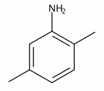 Chemical structure of benzenamine, 2,5-dimethyl- (2,5-DMA) (CAS number 95-78-3).