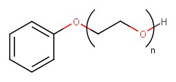 A chemical structure diagram of an ethoxylated phenol.